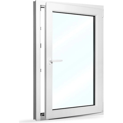 SkladOken.cz Okno jednokřídlé 80x120 cm bílé otevíravé i sklopné PRAVÉ – Sleviste.cz