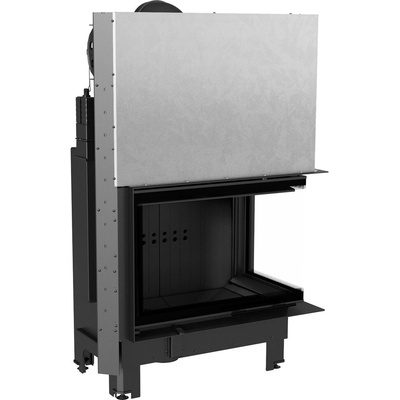 Cate MBA 17 BS pravé presklenie s výsuvným otváraním dvierok s čiernym ohniskom