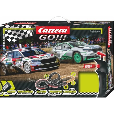 Autodráha Carrera GO!!! 62584 Škoda Rally 4,9m 2 auta