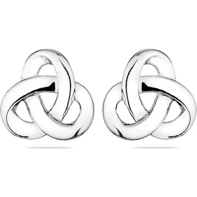 Swan Сребърни обици END658E Swan