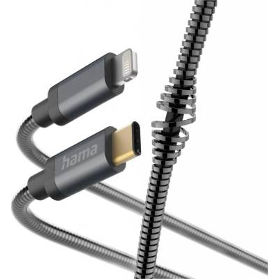 Hama Metal USB-C/Lightning, kovový, 1,5m, antracit