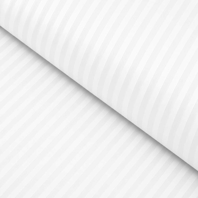 Damašek Atlas Gradl bílý - proužky 1 cm DM-010 - metráž šířka 300 cm