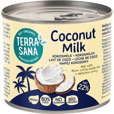 TerraSana Bio Kokosové mlieko 80% 200 ml