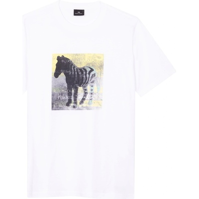 PS Paul Smith Тениска PS Paul Smith Men's Zebra Square Graphic Regular Fit T-Shirt - White 01