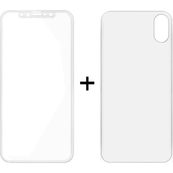 Image 1 of REMAX Стъклен протектор за дисплей и гръб, Remax Caesar, за iPhone X, 0.3 mm, Бял - 52326