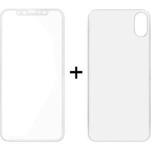 REMAX Стъклен протектор за дисплей и гръб, Remax Caesar, за iPhone X, 0.3 mm, Бял - 52326