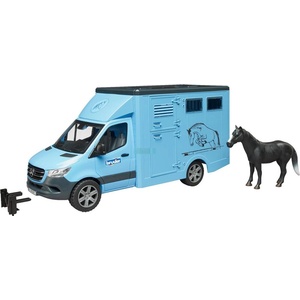 BRUDER Bruder MB Sprinter модел за конен транспорт, с кон, син (02674)