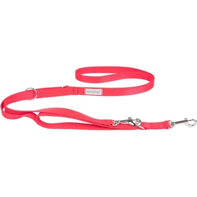 amiplay Samba 7in1 Medium - Модерен, регулируем повод за кучета , 100 - 200 см. / 2.0 см. - червен