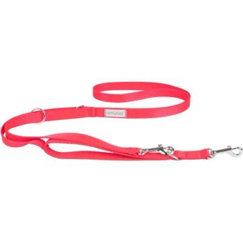 amiplay Samba 7in1 Medium - Модерен, регулируем повод за кучета , 100 - 200 см. / 2.0 см. - червен