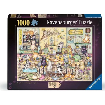 Ravensburger Vintage č. 20 Crazy Cats Velikonoční vajíčkobraní 1000 dielov