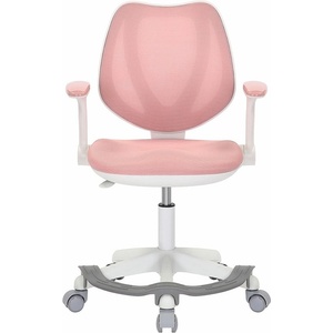 RFG Детски стол RFG Sweety White, до 100кг, меш, полипропиленова база, газов механизъм за регулиране на височината, розов (606LD2/WHITE/HZ3016)