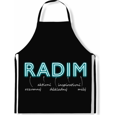 IMPAR Zástěra Mužská jména Neon Radim