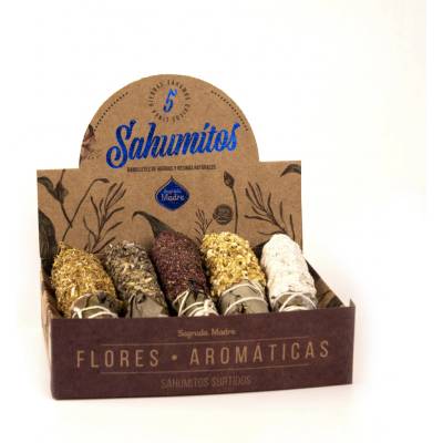 Sahumites Sada vonných vykuřovacích svazků Sagrada Madre Mix květiny a aromatické byliny 5 ks