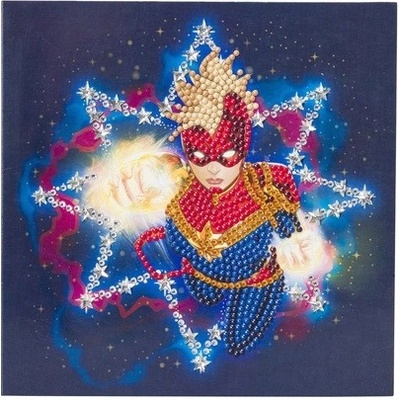 Pohľadnica Captain Marvel Marvel vykladanie z diamantov