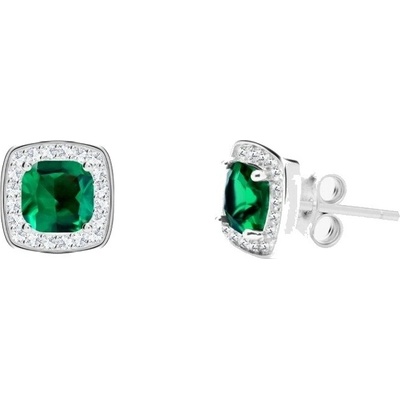 Preciosa Prekrásne strieborné náušnice Minas Crystal Treasures 5313 66
