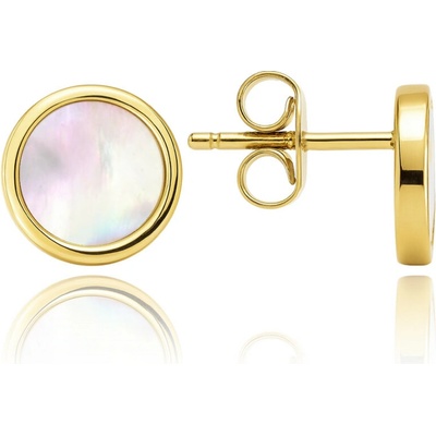 MINET JMG0304WGE00 - Elegantné zlaté náušnice s bielou perlou Au 585/1000 1,55g