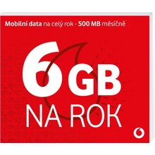 Vodafone 6 GB SIM (data na rok) ČR+EU Forma SIM: Klasická SIM karta