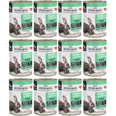 Wiejska Zagroda Monoprotein Rabbit 12 x 400 g