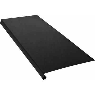 PorTec Odkvapový plech 12 cm 2 m pozink RAL 9005 čierna matná