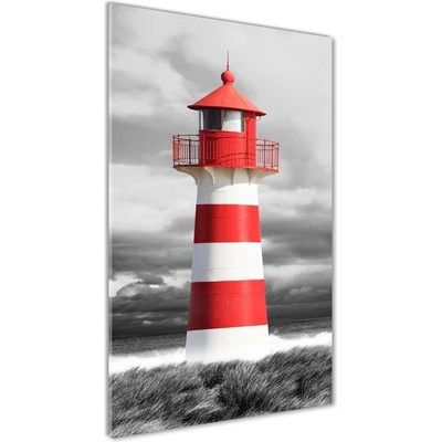 Vertikálny foto obraz fotografie na skle Morský maják 50x100 cm