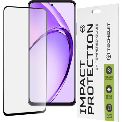 Techsuit Oppo A80 5G - 111D пълно покритие / пълно залепено стъкло - черно