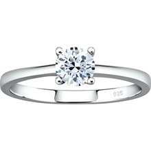 SILVEGO strieborný prsteň MADISON so Swarovski Zirconia JJJR2339sw