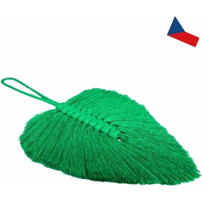Světlé béžový macramé list na zeď Macrame Leaf, 26x32 cm Barva: Béžová