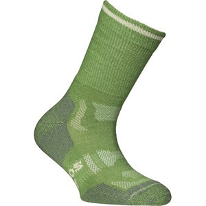 Alpacasocks&Co Детски туристически чорапи Alpacasocks&Co Merino Outdoor Kids Walking socks - Green / Grey Trim - размер 23-26 (EU) (201-7550-0111)