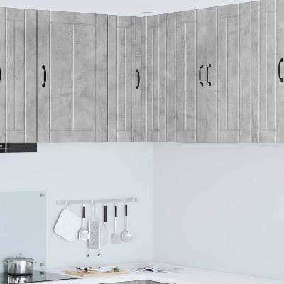 vidaXL Стенно ъглово шкафче LUCCA Бетонно сиво 57 x 57 x 80 см (885078)