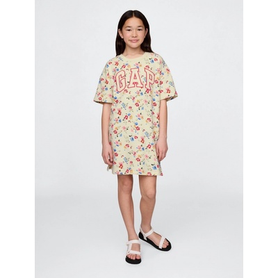 GAP dětské oversize šaty Americana béžová