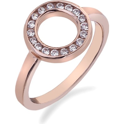 Hot Diamonds Stříbrný prsten Emozioni Saturno Rose Gold ER002/P