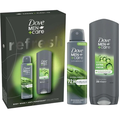 Dove Relaxing Care sprchový gel Renewing 250 ml + antiperspirant sprej Powder Soft 150 ml dárková sada