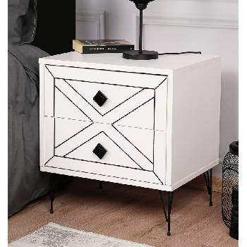 ASG Нощно шкафче Luna white (8683342427647)