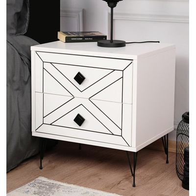 ASG Нощно шкафче Luna white (8683342427647)