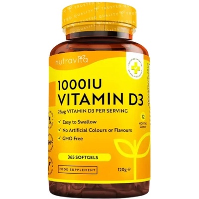 Nutravita Vitamin D-3 1000 IU [365 Гел капсули]