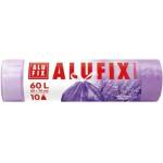 Alufix торби за боклук 60 литра 10 бр. прибиращи се с аромат на лавандула 60x70 см hdpe 1 бр