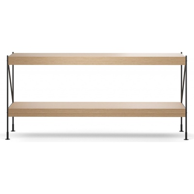 AUDO Policový systém Zet 70, Black Steel / Natural Oak