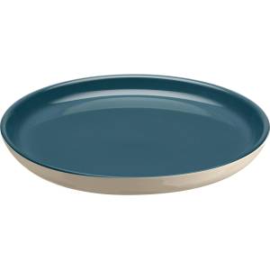 Emile henry (Франция) Керамична чиния emile henry salad plate салатена - цвят синьо-зелен и екрю (eh 8925-b9)