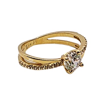 VipGold Златен годежен пръстен 2.35 гр (pr059)