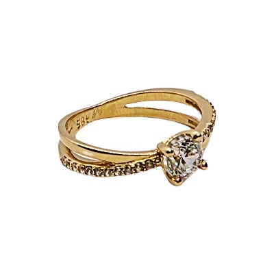 VipGold Златен годежен пръстен 2.35 гр (pr059)