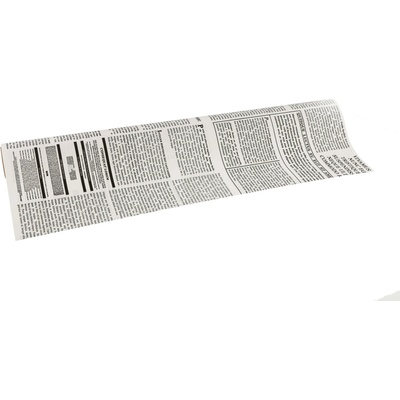 Floristická fólie 50cm x 9,1m novinový design 1/20 bílá s černou