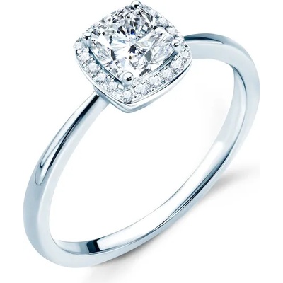 SAVICKI Годежен пръстен: бяло злато. бял сапфир. диаманти