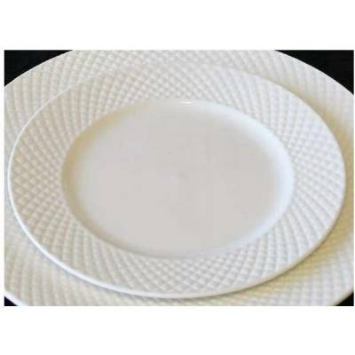 DEZERTNÍ TALÍŘ NA DORT DIAMOND 20cm Banquet keramický bílý