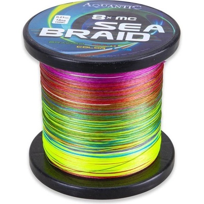 Aquantic Pletená Šnúra MC Sea-Braid Osempramenná 1500m 0,21mm 16kg Multicolor