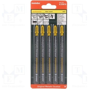 Metabo 5 plátků pro přímočaré pily PRECISION WOOD 104/ 4,0 mm 623679000