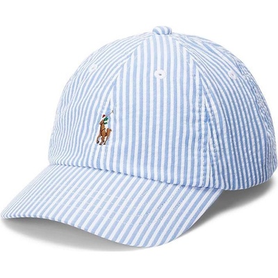 Polo Ralph Lauren Detská bavlnená čiapka vzorovaná 323903847001 modrá