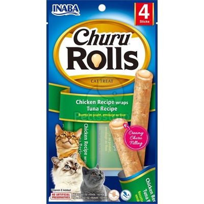 INABA Cat Churu Rolls - риба тон 4 x 10 г