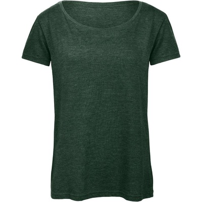 B&C Triblend /women Dámske tričko zelená heather forest