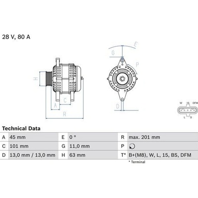 Alternátor BOSCH 0 986 046 290