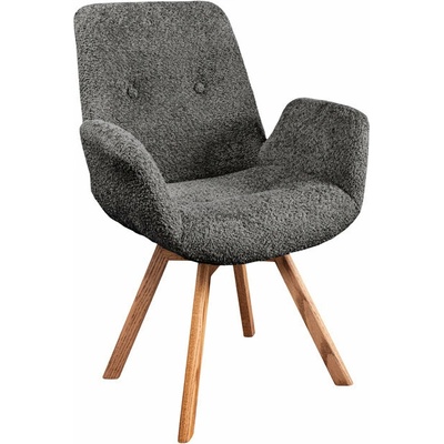 Interior De 2 ks Baltic tmavě šedá / přírodní colin bouclé 2SET45165